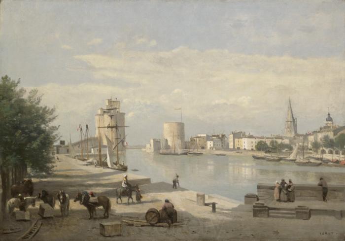 Jean Baptiste Camille  Corot The Harbor of La Rochelle